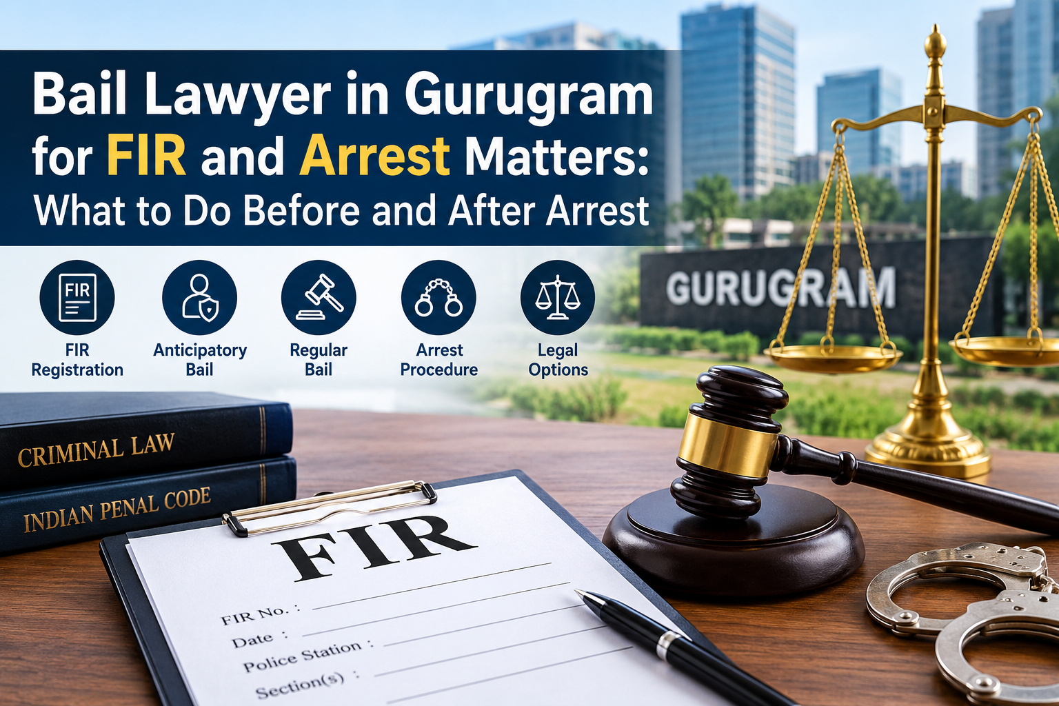 Bail Lawyer in Gurugram for FIR & Arrest Matters