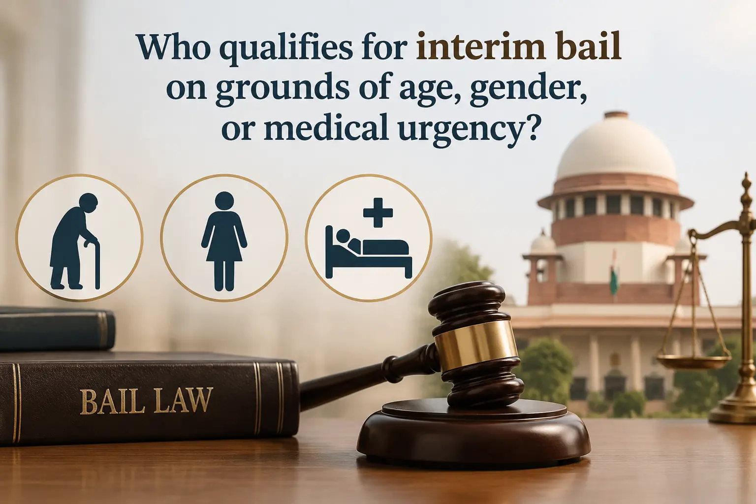 Who qualifies for interim bail on grounds of age, gender, or medical urgency?
